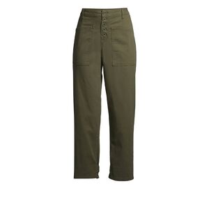 Time and Tru NWT Relaxed High-Rise Cropped Length Button Fly Utility Pant 895